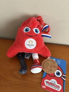 Paris 2024 Olympic Games 6" Plush Les Phryges-Mascot Clip Stuffed Red NEW NWT - Picture 1 of 3