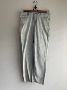 Lauren Conrad High Rise Skinny Ankle Women’s Size 12 Light Blue Wash Stripes - Picture 1 of 7