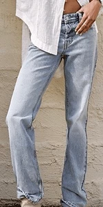 We the Free Shelby Low-Rise Boyfriend Jeans at Free People in Free Bird Blue, Si - Picture 1 of 3