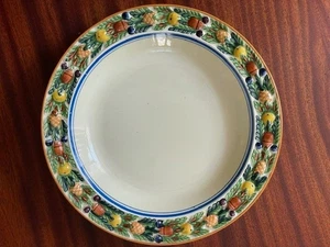 Adams Titian Ware Royal Ivory 9" luncheon plate, big rim, deep; Della Robia edge - Picture 1 of 8