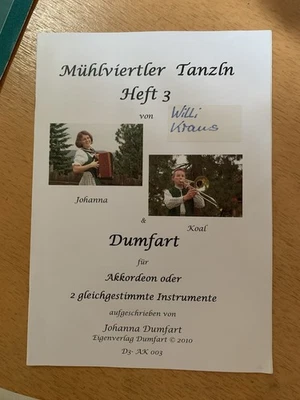 Mühlviertler Tanzln Booklet 3 Aufgeschrieben by Johanna Dumfart~Akkordeon - Image 1 of 2