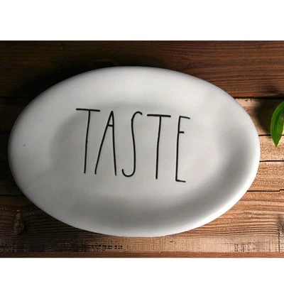 Rae Dunn Artisan Collection by Magenta Oval Plate “TASTE” – Farmhouse Decor - Image 1 of 4