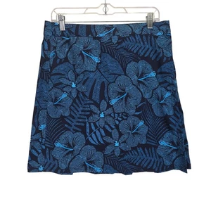 RipSkirt Women's Blue Floral Print A-Line Swim Cover Medium Vacation Beach - Picture 1 of 8