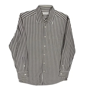 Camisa de Vestir Ermenegildo Zegna Rayas Algodón Gris Manga Larga 15 1/2 Mediana - Imagen 1 de 10