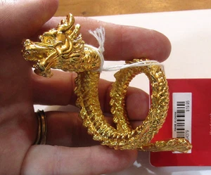 Williams Sonoma Drache Serviettenringe 4er Set goldfarben Mond Neujahr, Neu mit Etikett - Bild 1 von 4