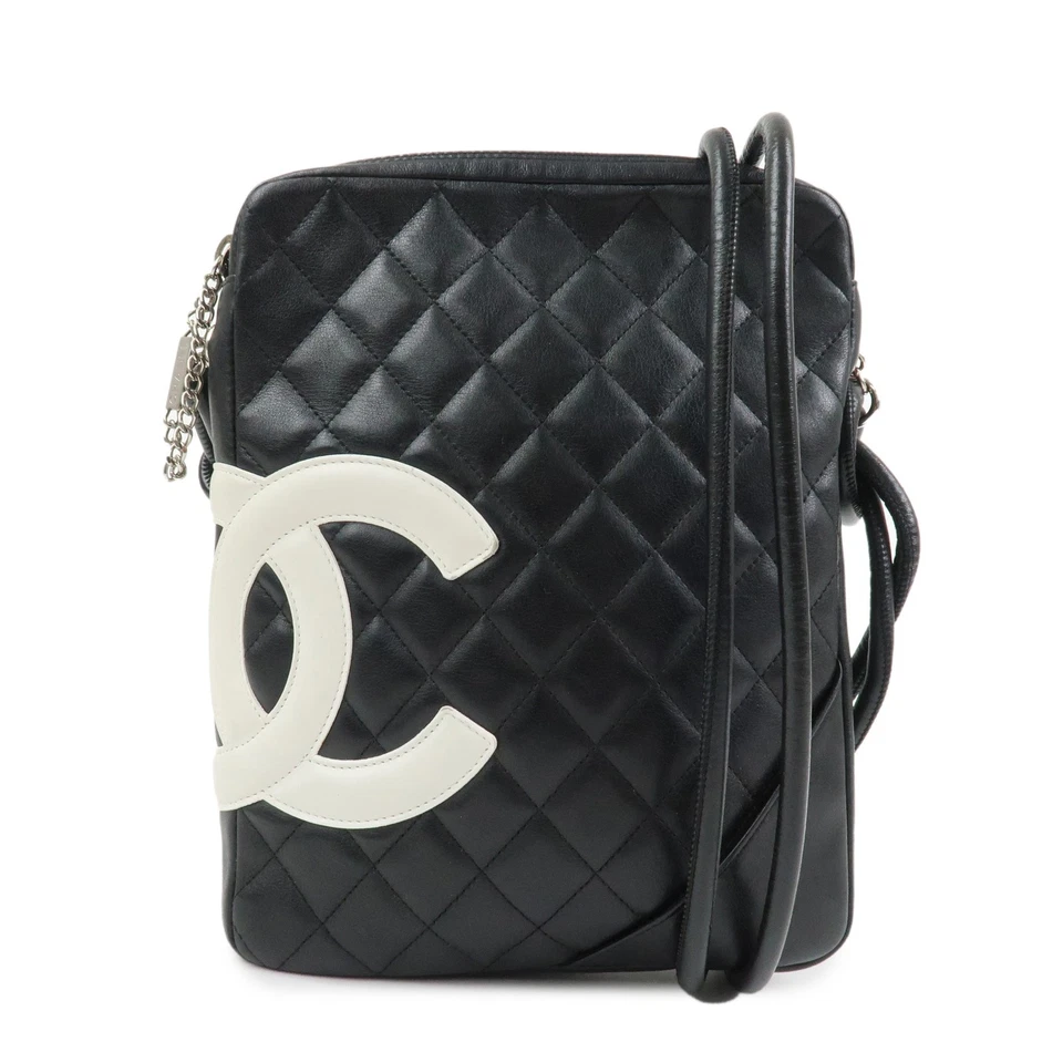 Bolso de Hombro Chanel Línea Cambon Piel de Cordero Mediano Pochette A25178 Auténtico Usado Envío Gratis Foto 1 de 4