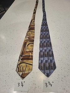 2 Jerry Garcia Men's 100% Silk Ties "Collection Forty" Limited Edition 2005 58" - Picture 1 of 8