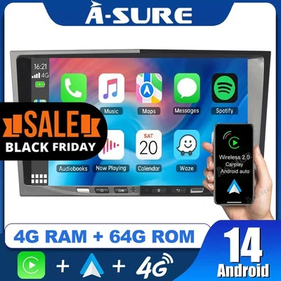 4+64G Android 14 Carplay GPS Autoradio Navi Für Opel Astra H Corsa C D Zafira B - Bild 1 von 4