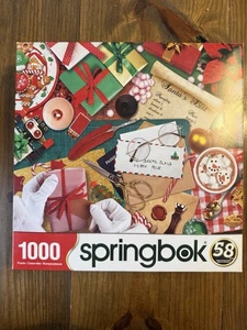 Springbok 1000 Piezas Rompecabezas Escritorio de Papá Noel Nuevas Cartas de Navidad a Papá Noel - Imagen 1 de 8