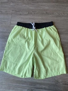 Boys Swim Trunks, XL 13-14, Green Black Swimsuit - Picture 1 of 4
