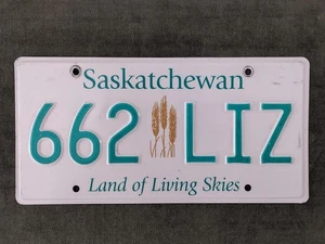 *99 CENT SALE* 2021 Saskatchewan CANADA License Plate # 662 LIZ Elizabeth Taylor - Picture 1 of 1