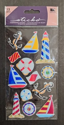 Pegatinas dimensionales Sticko - Vida náutica - 13 piezas por EK Success  Foto 1 de 2