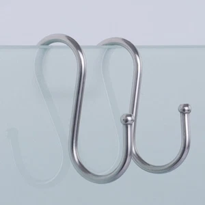 Door Kitchen Bathroom Double S Shape Rack Hanger Organizer Storage Hook - Picture 1 of 9