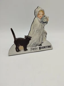 Happy Haunting Halloween Stand Up Deko schwarze Katze Geist Bethany Lowe - Bild 1 von 8