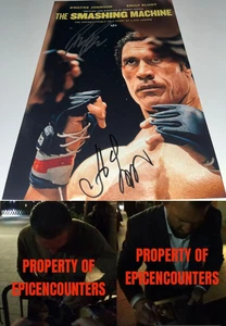 THE SMASHING MACHINE OLEKSANDR USYK RYAN BADER SIGNED 12X18 PHOTO XACT PROOF COA - Picture 1 of 5