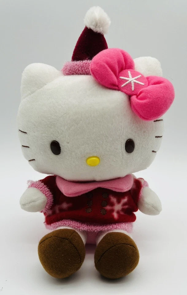 Sanrio Hello Kitty Holiday Fleece Snowflake 2013 Plush EUC 8in - Image 1 of 4