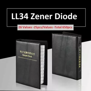 0,5W 2,4V-30V SMD/SMT 1206/LL34 muestras de diodo Zener libro surtido kit componente - Imagen 1 de 5