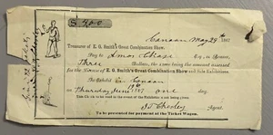 Antique Circus E.G. Smith's Great Combination Show Canaan Maine Amos Chase 1867 - Picture 1 of 12