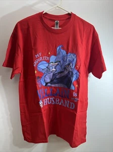 My Favorite Disney Villain is my Husband  Disney T-Shirt Hades Sz Men’s L New - Picture 1 of 4