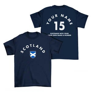 SCHOTTLAND personalisiertes TShirt Name/Nummer Herren Kinder Baby Fußball Rugby 6 Nationen - Bild 1 von 2