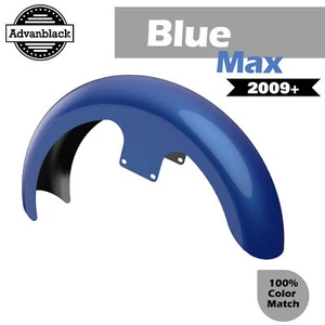 BLUE MAX Advanblack 21" Reveal Wrapper Hugger Front Fender For 09+ Harley - Picture 1 of 9