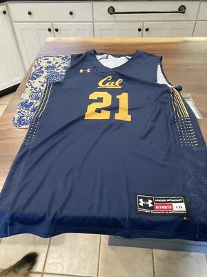 Mens Under Armour CAL CALIFORNIA GOLDEN BEARS Basketball Jersey NAVY LARGE L NWT - Image 1 of 4