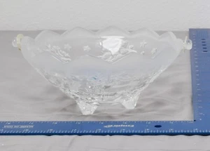 Mikasa inches Silent Night Reindeer Crystal Basket MISSING HANDLE - Picture 1 of 7