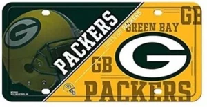 Green Bay Packers Split Design Metal License Plate 6” X 12” Football Fan Gift - Picture 1 of 1