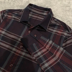 Lululemon Men’s L Masons Peak Flannel Shirt Long Sleeve Button Up Plaid - Picture 1 of 7