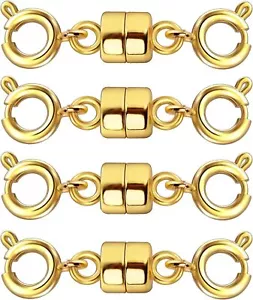 Convertidores de cierres y cierres de collar magnéticos dobles de 20 piezas, tono dorado - Imagen 1 de 3