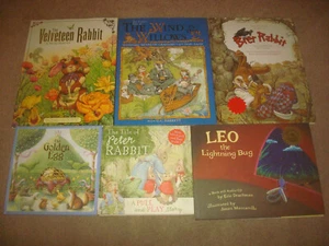 Kids Book LOT Golden Egg Wind in the Willows Peter Velveteen Brer Rabbit Leo HC - Picture 1 of 12