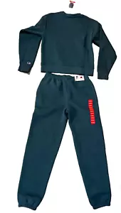 Champion Weave Sweatshirt+Pants Set - Size XS Sweatsuit Metallic Teal - Picture 1 of 6