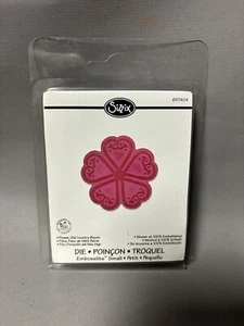 Sizzix Small Embosslits Die 657404 Heart, Flower Old County Bloom BIGKick - Picture 1 of 4