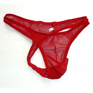 K326E Hot Sexy Men Thong Skimpy Pouch C-thru Fishnet Cheeky Back - Picture 1 of 5