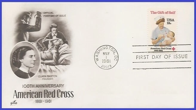 USA4 #1910 U/A ARTCRAFT FDC   American Red Cross Centennial - Image 1 of 1
