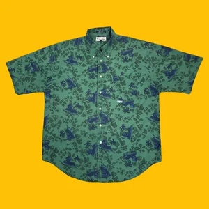 Camicia da uomo verde hawaiano Tommy Hilfiger taglia XL floreale con bottoni - Foto 1 di 15