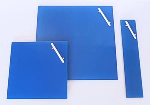 Glas Magnet Tafel blau 35x35 cm + Magnete + Stift Memoboard Pinnwand Wandboard - Bild 1 von 1