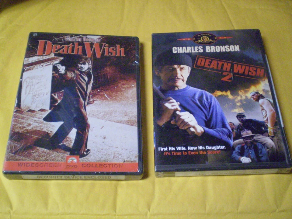 (2) Death Wish DVD Lot: Death Wish  1 & 2   Charles Bronson   Both Brand NEW Foto 1 de 1