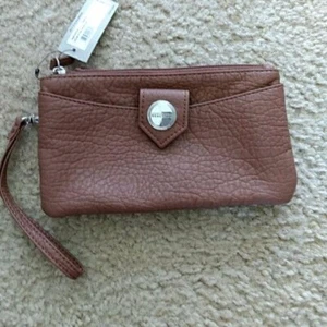Kenneth Cole Tan Zip Wristlet - Picture 1 of 4