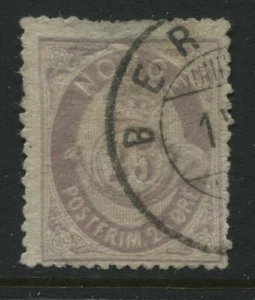 Norway 1877 25 ore lilac CDS used - Picture 1 of 1