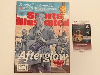 JSA Theo Epstein Signed Sports Illustrated COA 11/21/2016 No Label NL Cubs WS - Image 1 of 4