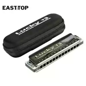 EASTTOP Lucky 13 Bass Plus Blues Harmonica 13 Holes Diatonic Harp Harmonica US - Picture 1 of 31