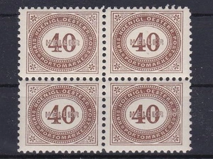 1900 Porto 4er Block der ANK 32 die 40 Heller braun Postfrisch ** MNH - Picture 1 of 2