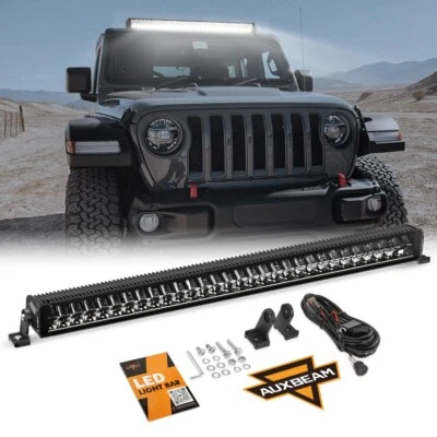 AUXBEAM 12" 22" 32" 42" 52" Dual Row LED Light Bar Offroad Driving Truck Boat - Image 1 of 4