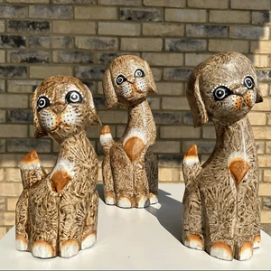 Estatuilla de perro de madera, escultura de perro, estatua de perro, esculturas, decoración - hecha a mano - Imagen 1 de 9