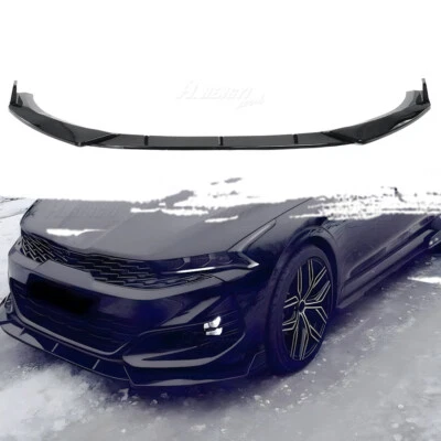 Kits de carrocería de alerón divisor de labios delantero negro brillante para KIA K5 GT EX LX 2021-2024+ Foto 1 de 4