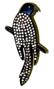 VINTAGE 1930'S CELLULOID PARROT BROOCH, FRANCE - Picture 1 of 2