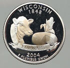 2004 S UNITED STATES USA Washington WISCONSIN Proof Silver Quarter Coin i92658