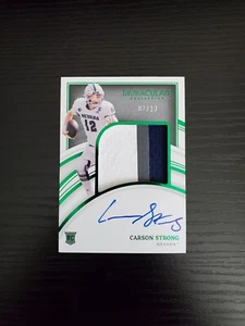 Carson Strong - 2022 Panini Immaculate Collegiate #57 parche de novato automático RPA/13 - Imagen 1 de 2