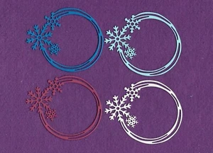 SNOWFLAKE FRAME # 2 die cuts scrapbook cards - Picture 1 of 1